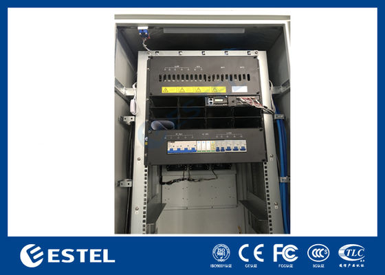 Szafa zasilająca telekomunikacyjna i zewnętrzna szafa bateryjna 32U z panelem dystrybucji zasilania i zabezpieczeniem antykradzieżowym baterii