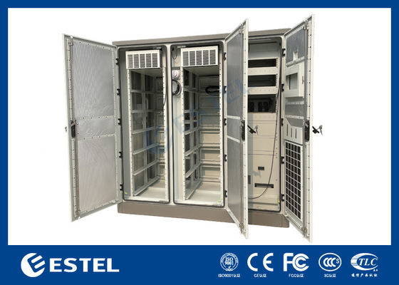 3-bayowy szafa telekomunikacyjna dwuwarstwowa stal ocynkowana system chłodzenia klimatyzacji