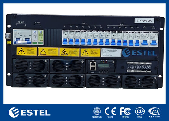 System prostowniczy telekomunikacyjny zapewniający port internetowy RS485, styki bezpotencjałowe i możliwości zdalnego monitoringu do zarządzania i kontroli siecią