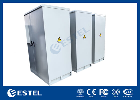 IP65 42U Dwuosprzęgowa kabina elektryczna zewnętrzna RAL7035, 1,5 mm stalowa ocynkowana i konstrukcja ze stali nierdzewnej SUS316 dla zwiększonej trwałości i ochrony