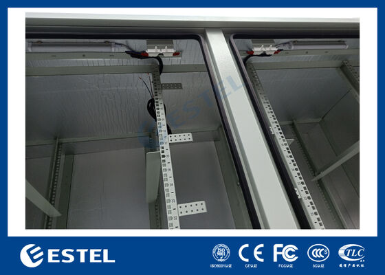 Szafa telekomunikacyjna zewnętrzna 42U dwukomorowa 2400×1000×2100mm, obudowa jednocienna z komorą na akumulatory