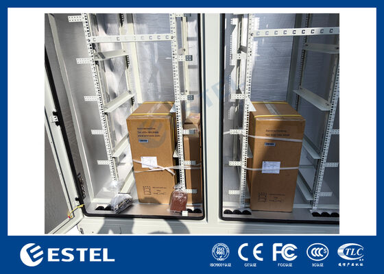 Szafa telekomunikacyjna zewnętrzna 42U dwukomorowa 2400×1000×2100mm, obudowa jednocienna z komorą na akumulatory