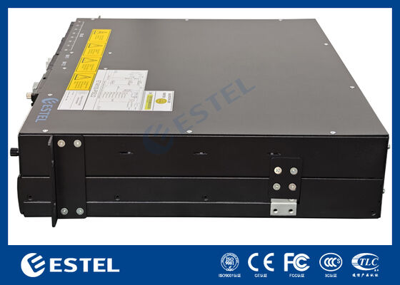Jednostka zasilania prądu stałego o układzie trzpienia Slim Rack Mount do szaf telekomunikacyjnych i pomieszczeń wyposażenia sieciowego z zamkniętą obudową metalową