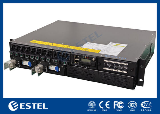 Jednostka zasilania prądu stałego o układzie trzpienia Slim Rack Mount do szaf telekomunikacyjnych i pomieszczeń wyposażenia sieciowego z zamkniętą obudową metalową
