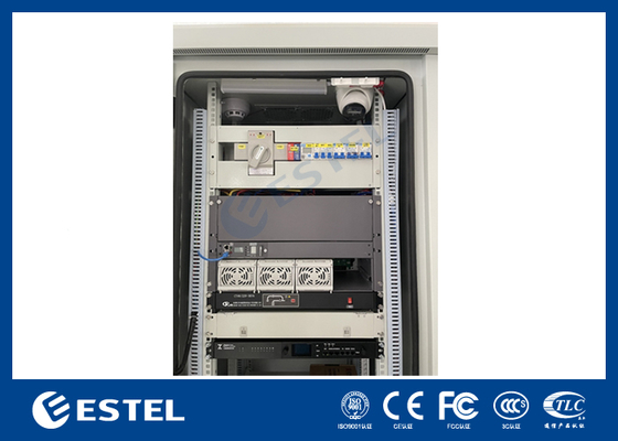 Szafa bateryjna zewnętrzna IP55 22U z wbudowanym systemem zasilania prostownikowego 9KW 48VDC do zastosowań telekomunikacyjnych